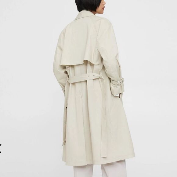 THEORY Double-Breasted Trench Coat in Cotton-Blend - Picture 4 of 11